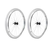 PA-DABAOO Ensemble De Roue Arrière De Fauteuil Roulant De 24 Pouces, Pneus Pleins Sans Air En Polyuréthane, Texture Antidérapante Et Jante De Poussée Galvanisée,Gris