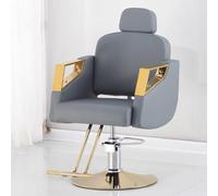 PA-DABAOO Fauteuil De Barbier Inclinable Avec Pompe Hydraulique Robuste, Équipement Professionnel Pour Shampoing, Mains Courantes Et Repose-Pieds Confortables.,Gris