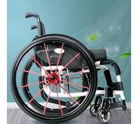 PA-DABAOO Fauteuil Roulant De Sports Légers, Fauteuil Roulant Autopropulsé, Fauteuil Roulant Léger Adulte, Fauteuil Roulant Manuel En Alliage En Aluminium, 100 Kg De Charge,Blanc