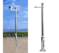 PA-DABAOO Kit De Poteau De Surveillance Haute Définition, Panneaux Solaires Extérieurs/Poteau De Caméra Amovible, Tige Combinée pour Moniteur en Acier Inoxydable,B 4m/13.12ft