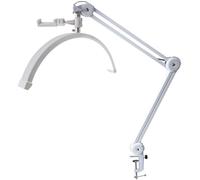 PA-DABAOO Lampe LED Demi-Lune Réglable 30 W avec Pince Et Lampe De Travail, Lampe À Arc De Table Pliable LED Nail Tech avec Support De Téléphone, Lampe De Travail Professionnelle,Blanc