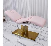 PA-DABAOO Lit De Massage Et De Visage Entièrement Électrique, Dossier Et Jambes Réglables, Table De Spa De Tatouage Réglable En Hauteur, Lit De Massage Professionnel À 3 Moteurs,Rose