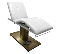 PA-DABAOO Lit De Massage Et De Visage Entièrement Électrique, Dossier Et Jambes Réglables, Table De Spa De Tatouage Réglable En Hauteur, Lit De Massage Professionnel À 3 Moteurs,Blanc