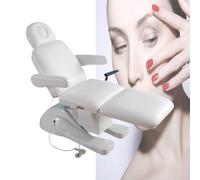 PA-DABAOO Lit/Fauteuil De Beauté Du Visage Entièrement Électrique Avec 3 Moteurs, Table De Massage Tout Usage Pour Spa Avec Télécommande, Table De Tatouage Avec Pédales,Blanc