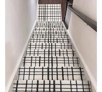 PA-DABAOO Lot De 4 Tapis D'escalier Modernes Et Doux, Antidérapants, 22,9 X 63,5 Cm, pour Escaliers en Bois, Tapis De Sécurité pour Enfants, Personnes Âgées Et Animaux Domestiques.,4pc a