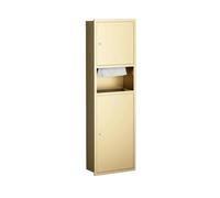 PA-DABAOO Niche De Douche Encastrée En Acier Inoxydable 304, Niche De Salle De Bain Commerciale Avec Trou De Serrure Et Clé, Support De Rangement Pour Papier Toilette,120cm gold