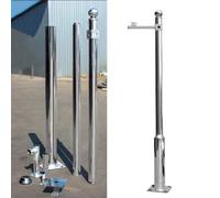 PA-DABAOO Poteau De Caméra De Surveillance en Acier Inoxydable, Support De Caméra Robuste, Poteau De Caméra De Sécurité Extérieur, Accessoires D'installation De Systèmes,B 2.5m/8.2ft