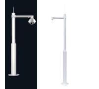 PA-DABAOO Poteau D'extension De Montage pour Caméra De Sécurité avec Support, Poteau Vertical Universel pour Système De Sécurité, Ensemble De Poteaux pour Caméra,C 4m/13.12ft