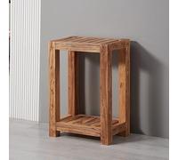 PA-DABAOO Support D'aquarium Rustique en Bois Massif, Table Robuste pour Terrariums, Reptiles, Tortues, Étagère Double Couche, Rangement D'accessoires, Style Ferme,60 * 40 * 70cm