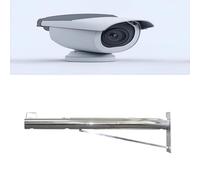 PA-DABAOO Support De Caméra De Surveillance, Support De Caméra en Acier Inoxydable, Poteau De Caméra De Sécurité Extérieur Robuste Et Universel, Support De Caméra,B 1.2m/3.9ft