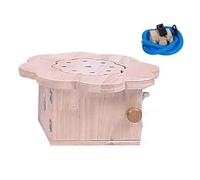PA-DABAOO Tabouret De Moxibustion Chauffant sans Fumée, avec Coussin De Chaise Et Système sans Fumée, Boîte De Moxibustion avec Siège en Chêne, Siège Chauffant Doux,S