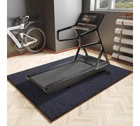 PA-DABAOO Tapis De Course Double Face, Tapis d'exercice Antidérapant, Protection De Sol De 6 Mm D'épaisseur, Tapis De Fitness Multifonctionnel, pour Salle De Sport À Domicile,Noir