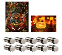 PA Lot de 10 ampoules LED #44 ba9s T11 2 SMD 2835 pour flipper