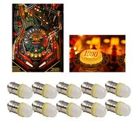 PA Lot de 10 ampoules LED #44 ba9s T11 2 SMD 2835 pour flipper