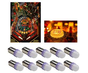PA Lot de 10 ampoules LED #44 ba9s T11 2 SMD 2835 pour flipper