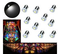 PA Lot de 10 ampoules LED blanches pour flipper #1893 #44 #47 #756 #1847 BA9S - 6,3 V