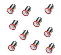 PA Lot de 10 ampoules LED pour flipper 1893#44#47#756#1847 BA9S 1SMD, rouge, 6,3 V