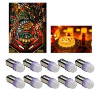 PA Lot de 10 ampoules T11#44#47%1893#756#1847 BA9S 2 SMD 2835 LED 6,3 V CC pour machine de jeu de flipper Violet