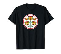 PA Pennsylvania Néerlandais Tulipe Floral Folk Art Grange Hex Star T-Shirt