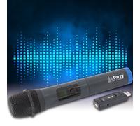 Party Light & Sound - WM-USB - Système de Micro UHF Via USB avec 1 récepteur (USB), 1 Adaptateur Jack et 1 Micro UHF Main avec écran Digital - Noir