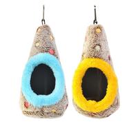 Pa Rot Nids - Velours 11 x 16 x 22 cm | Hamacs nid d'oiseau avec suspension, peluche, résistant aux morsures, se cacher, espace de couchage, retraite sûre, nid en forme d'œuf | Cage balcon rebord de