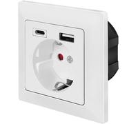 Pa0262 - Prise Encastrée Avec 1 Prise De Terre (cee 7/3), 1 Port Usb-a, 1 Port Usb-c - Logilink