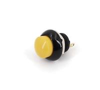 PA12 High Round 2Pin Momentary Reset SPST Push Button Switch For Electric Control Joystick Handle 1Pcs(Yellow)
