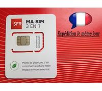 PA83® Carte SIM SFR prépayée sans engagement 10 euros de crédit offert