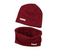 PAADIYA Bébé Bonnet à Tricoter + écharpe en Boucle Chapeau de Coton Doux Enfant Mode Beanie Bonnet Neck Warmer Collier Écharpe Automne Hiver