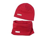 PAADIYA Bébé Bonnet à Tricoter + écharpe en Boucle Chapeau de Coton Doux Enfant Mode Beanie Bonnet Neck Warmer Collier Écharpe Automne Hiver