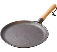 Paake Crêpes Friture P Fonte, Induction, avec Hachure en Hêtre, Poêle pour Pizza Steak, Œufs Frits, pour Le Petit Déjeuner, 18cm