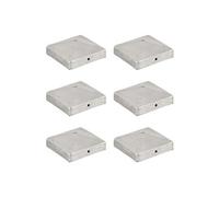 Paalkappen 6 st piramide 91x91 mm gegalvaniseerd metaal145491