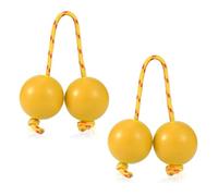 Paaruter 1 Paires de Shakers Aslatua Kashaka Instrument de Percussion Musical Africain Asalato Shaker Boules Rythmiques Jaune