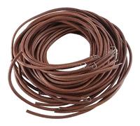 Paaruter 10 Pièces de Cordon de Bande de Cuir Plat, de Tressage 0.5mm Marron Foncé Pièces de Ceinture de Machine à Coudre