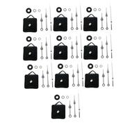 Paaruter 10 Pièces Mécanisme Mouvement Silencieux à Faire Soi-Même, Ensemble D'Aiguilles Broche, Mécanisme Mouvement D'Horloge Quartz Mural Faire Soi-Même, Pièce Réparation, Kit D'Horloge