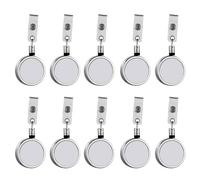 Paaruter 10 Pièces Porte-Clés Vierge de Sublimation Porte-Clés de Transfert de Chaleur en Métal Porte-Clés de Panneau Vierge pour Bricolage Sublimation 40mm