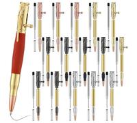 Paaruter 15 Ensembles de Stylos en Bois, Ensemble de Stylos à Bille pour la Fabrication DIY, Fournitures de Classe, Cadeaux pour les Enseignants et les Étudiants.