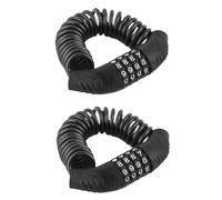 Paaruter 2PCS Verrou de Vélo Câble en Acier Chaîne Code de Sécurité à 4 Chiffres Antivol Combinaison Nombre Accessoires de Vélo