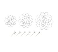 Paaruter 4/5/6 Pouces Iron Art en Acier Inoxydable Support D'Arrangement de Fleurs Outil D'Arrangement Floral Support de Tige de Vase avec Clips de Fixation Paquet de 3