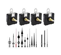 Paaruter 4 Pièces 32 mm Longue Tige Mécanisme de Mouvement D'Horloge à Quartz Mural Outil de Réparation Pièces Accessoires Bricolage Mouvement Aiguilles D'Horloge Kit