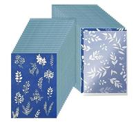 Paaruter 40 Pièces de Papier D'Impression de Nature de Sensibilité Papiers de Cyanotype Activés Solaires avec Panneau Acrylique A5 Papier D'Art D'Impression Solaire