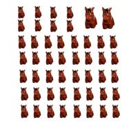 Paaruter 50 Figurines Miniatures d'animaux en Résine, Ensemble de Petites Miniatures d'animaux Sauvages - Thème Cheval