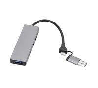 Paaruter 6 en 1 USB 3.0 Type-C Extender Hub Station d'accueil Multi USB Splitter Adapter USB 3.0 2.0 TF SD Reader Slot