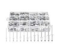 Paaruter 600pcs Kit D'Assortiment de Rivets Aveugles Rivet Combinaison Ensemble 14 Tailles Rivets en Aluminium 3/32 Pouces 1/8 Pouces 5/32 Pouces 3/16 Pouces, Rivets Assortis