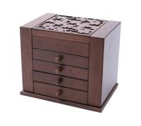 Paaruter Armoire de Rangement à de Style Rétro à 5 Niveaux, Miroir de Maquillage de Bureau, Rangement de, Boîte de Rangement à Multicouche