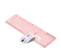 Paaruter Clavier Mécanique Filaire avec Souris LED Clavier Silencieux Clavier de Étanche pour Les Sports Électroniques et L'Utilisation au Bureau-B