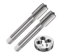Paaruter de 3 Tarauds et Filières, Tarauds à Filetage Métrique X 1 et Filière Ronde, Outil de Filetage de Taraudage et Kit de Filières pour Écrou, Vis et Boulon