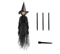 Paaruter DéCor de Cour d'halloween, DéCorations de SorcièRes Lumineuses, TêTe Lumineuse ImperméAble pour la DéCoration ExtéRieure de 1 Ensemble