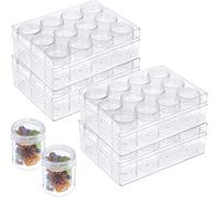 Paaruter Ensemble de Stockage de Perles de Broderie Transparente, 4 Contenants D'Organisateurs PCS avec Couvercle pour L'Artisanat et Les de Bricolage