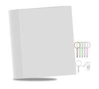 Paaruter Feuilles Thermorétractables Imprimables, Films en Plastique Rétractables Imprimables, Papier Rétractable pour Bricolage, Porte-Clés, 10 Pièces